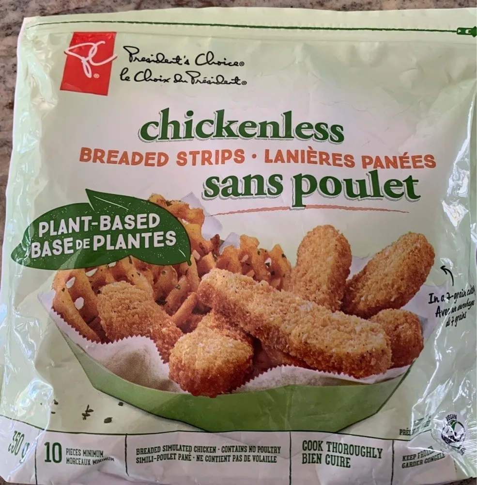 Lanières panées sans poulet