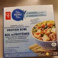 Bol de protéines nouilles de sarrasin et tofu à la coréenne