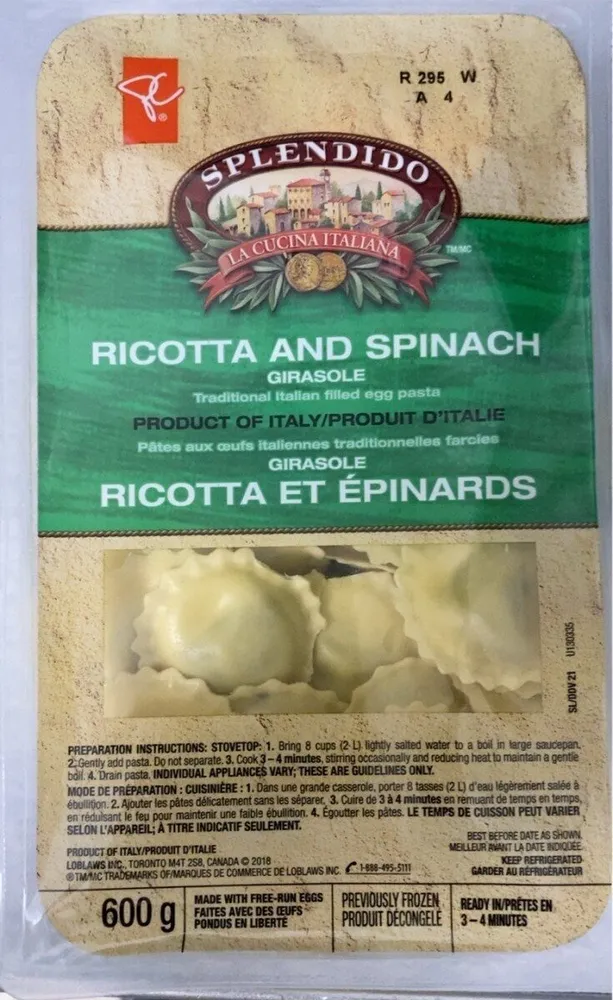 Splendido ricotta and spinach