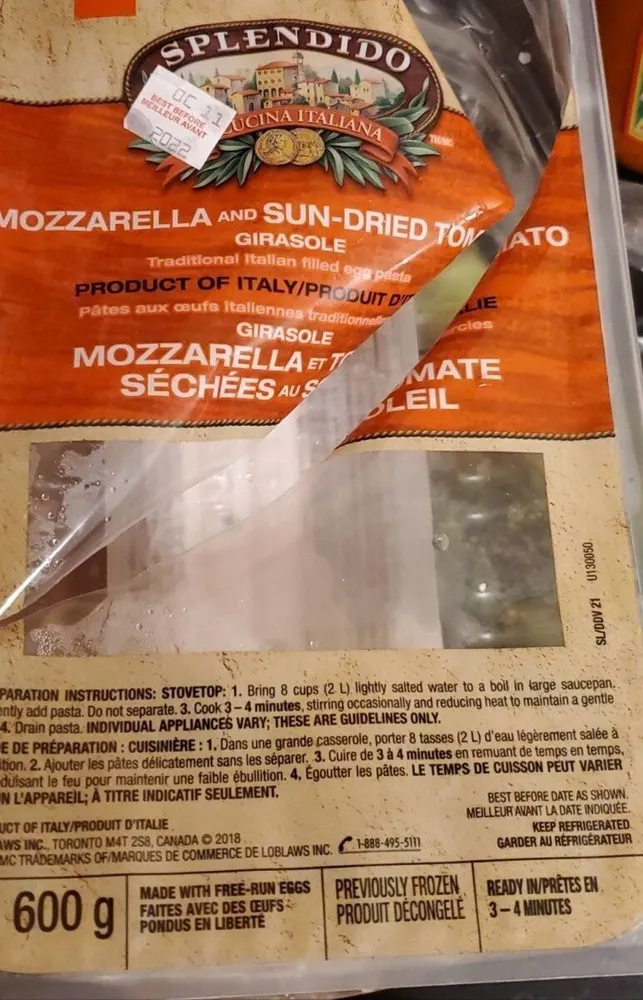 Mozzarella and Sun-dried Tomato Girasole Pasta