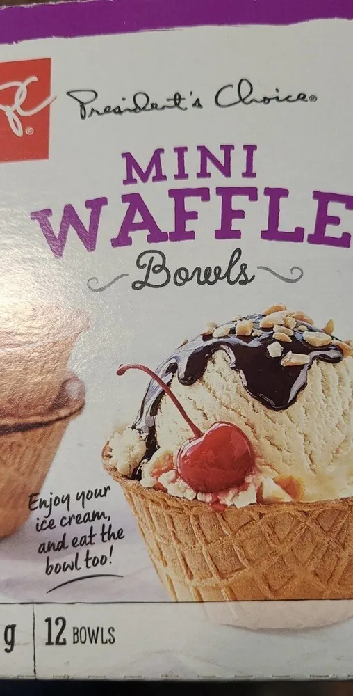 Mini waffle bowl