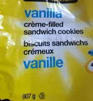 Vailla creme-filled sandwich cookies