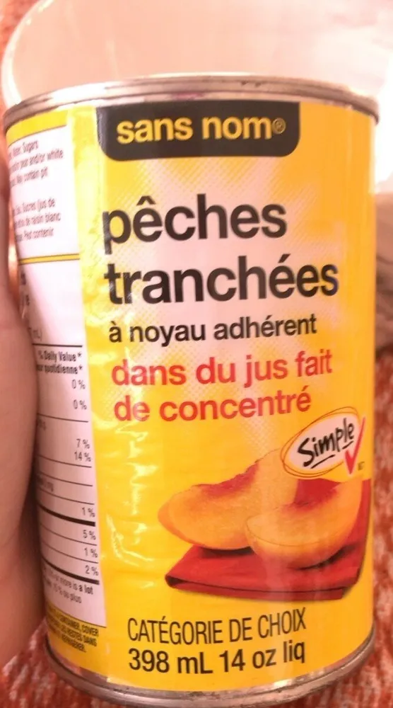 Sliced peaches