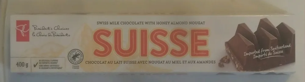 SWISS MILK CHOCOLATE WITH HONEY ALMOND NOUGAT
