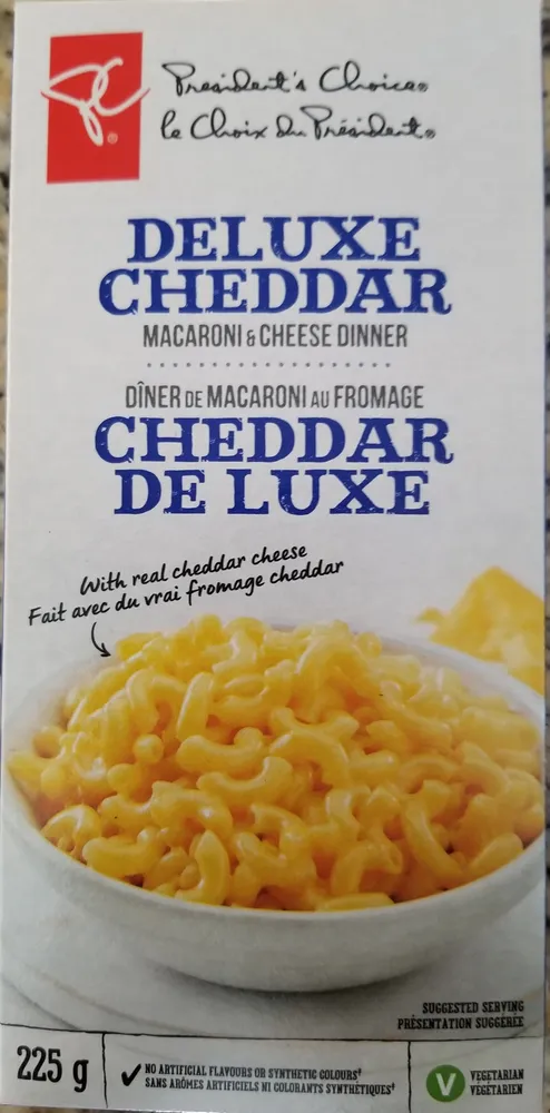 Deluxe cheddar macaroni & cheese dinner