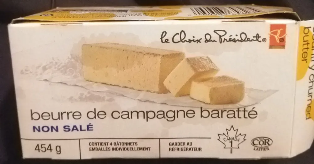 Country churned unsalted butter