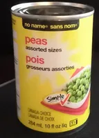 Peas assorted size