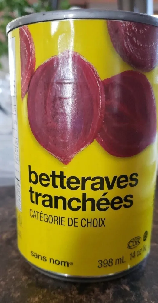 Betteraves tranchées