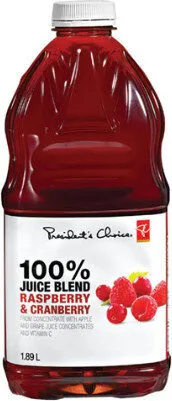 Raspberry & cranberry juice blend from concentrate