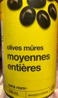 Olives mûres moyennes entières