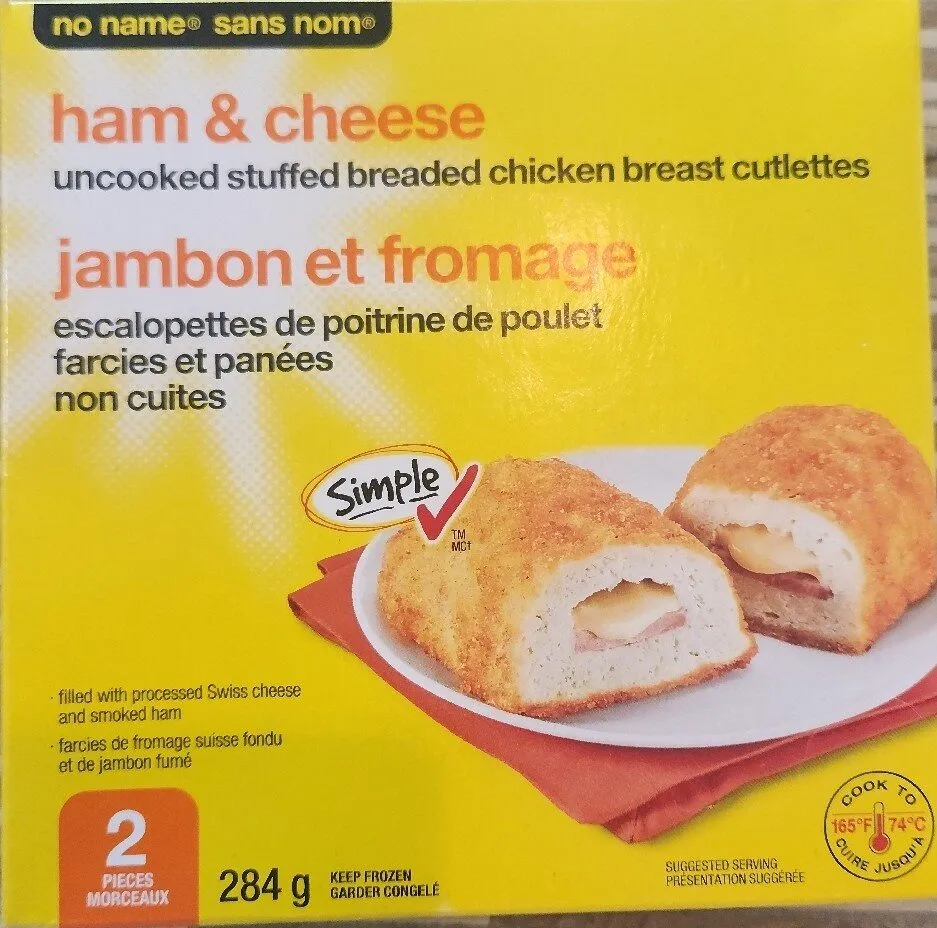 Escalopette de poitrine de poulet farcies et panées
