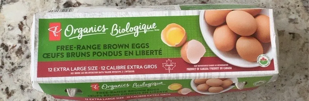 Free-range brown eggs