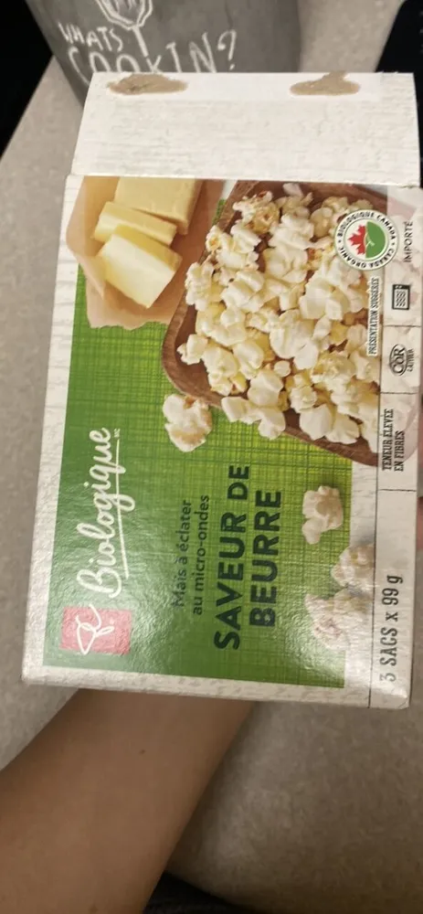 Maïs à éclater au micro-ondes SAVEUR DE BEURRE