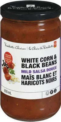 White Corn & Black Beans Mild Salsa