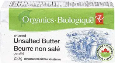 Churned unsalted butter