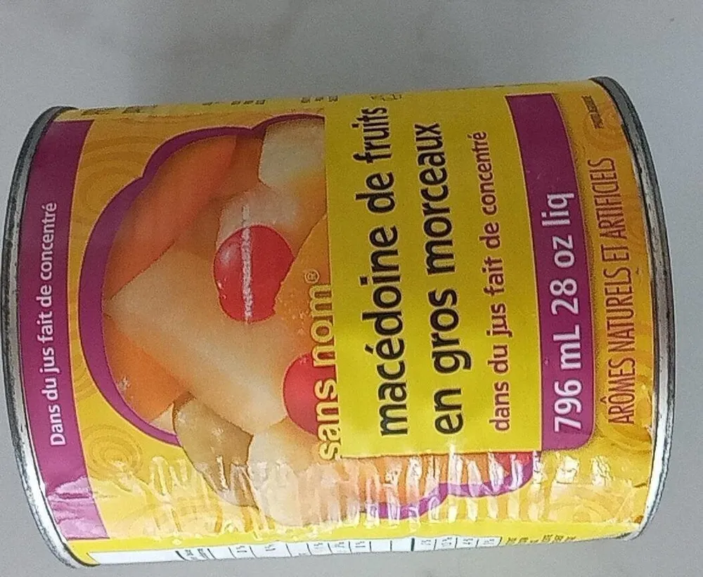 Macedoine de fruits en gros morceaux