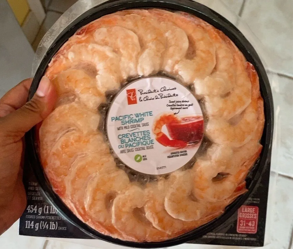 Shrimp platter with mild cocktail sauce