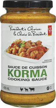 Korma cooking sauce