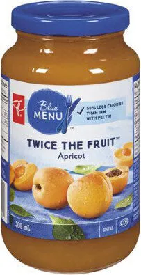 Twice the fruit apricot spread