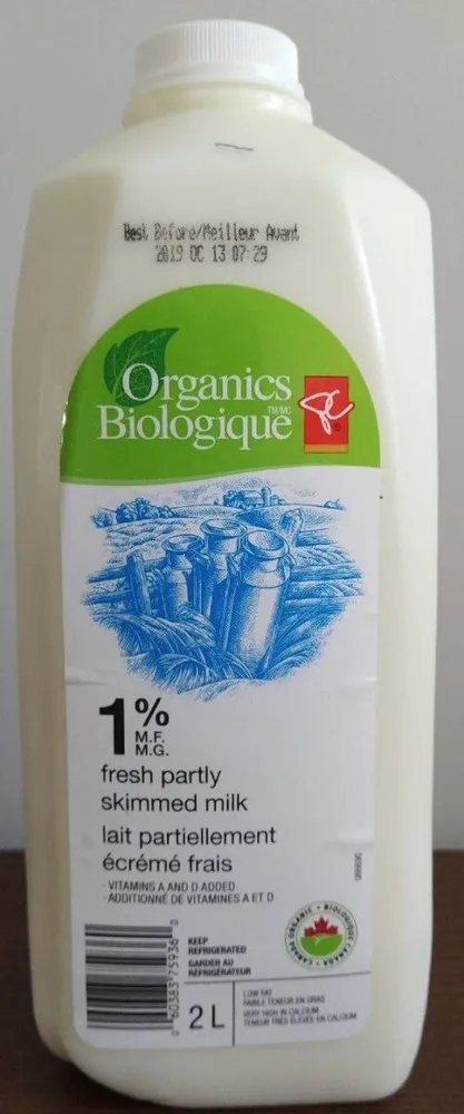 Lait partiellement écrémé frais
