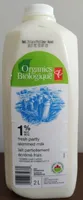 Lait partiellement écrémé frais