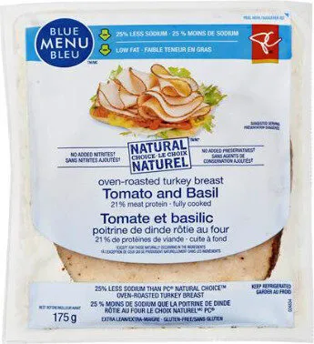 Natural choice tomato and basil oven-roasted turkey breast