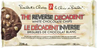 The reverse decadent white chocolate chips