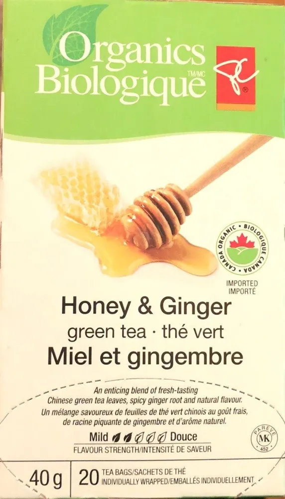Thé vert Miel et gingembre