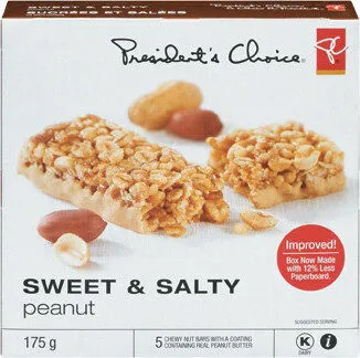 Peanut sweet & salty chewy nut bars