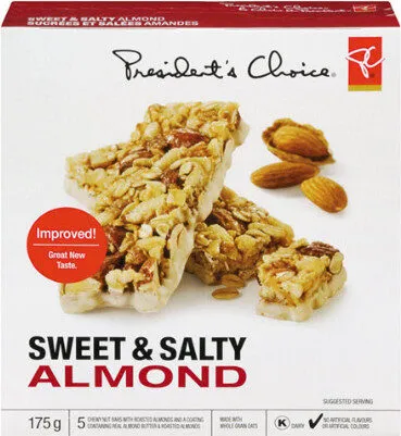 Sweet & salty almond chewy nut bars