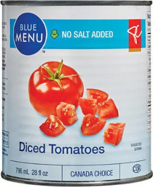 No salt added diced tomatoes