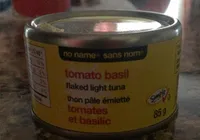 Thon pâle émietté tomates et basilic