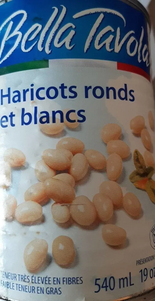Haricots ronds et blancs