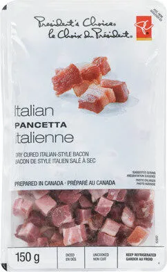 Diced italian pancetta
