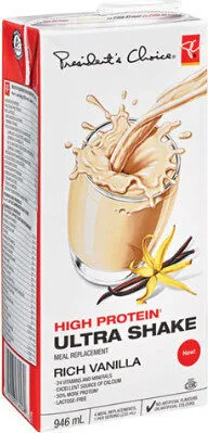Rich vanilla high protein ultra shake meal replacement