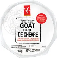 Single cream goat brie