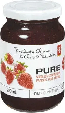 Pure seedless strawberry jam