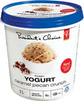 Frozen yogurt caramel pecan crunch