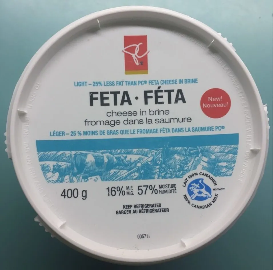 Light feta cheese in brine