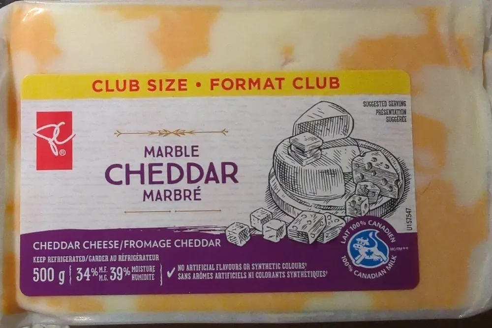 Fromage cheddar marbré