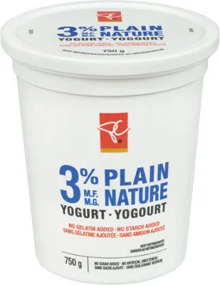 Plain m f yogurt