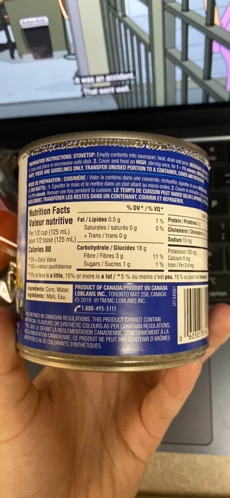 Whole kernel corn
