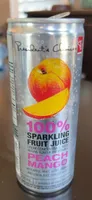 100% sparking fruit juice peach mango