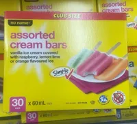 Assorted cream bars