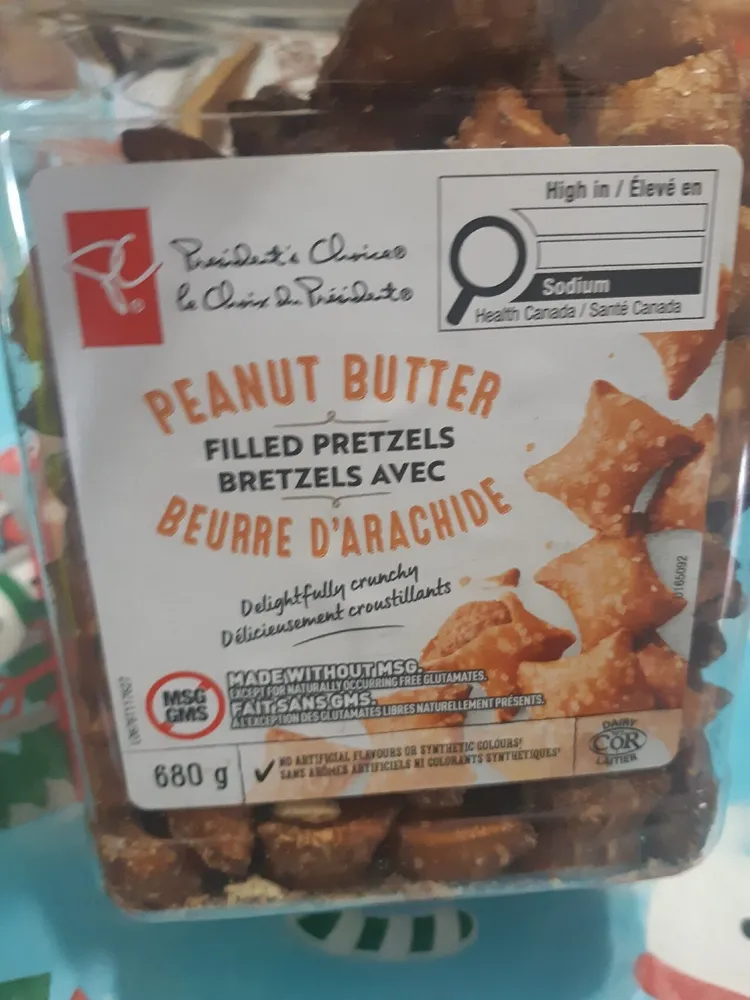 Peanut butter filled pretzels