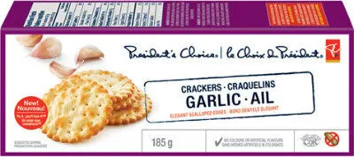 Garlic scalloped edges crackers