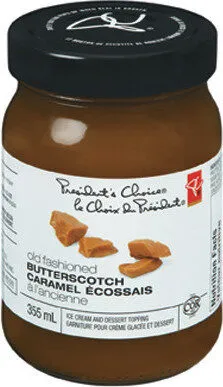 Old fashioned butterscotch ice cream and dessert topping