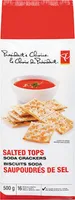 Salted tops soda crackers