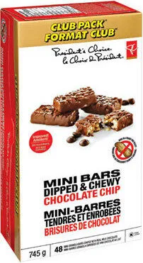 granola bar Mini bars dipped & chewy chocolate chip- club
