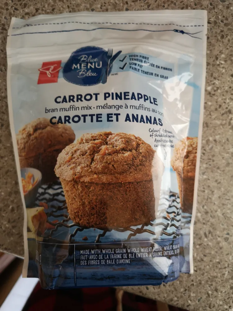 Carrot Pineapple Bran Muffins Mix